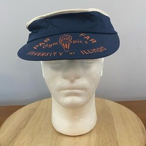University of Illinois VTG Par Far Dorms Olympics 1979 70s Visor Hat NCAA RARE*
